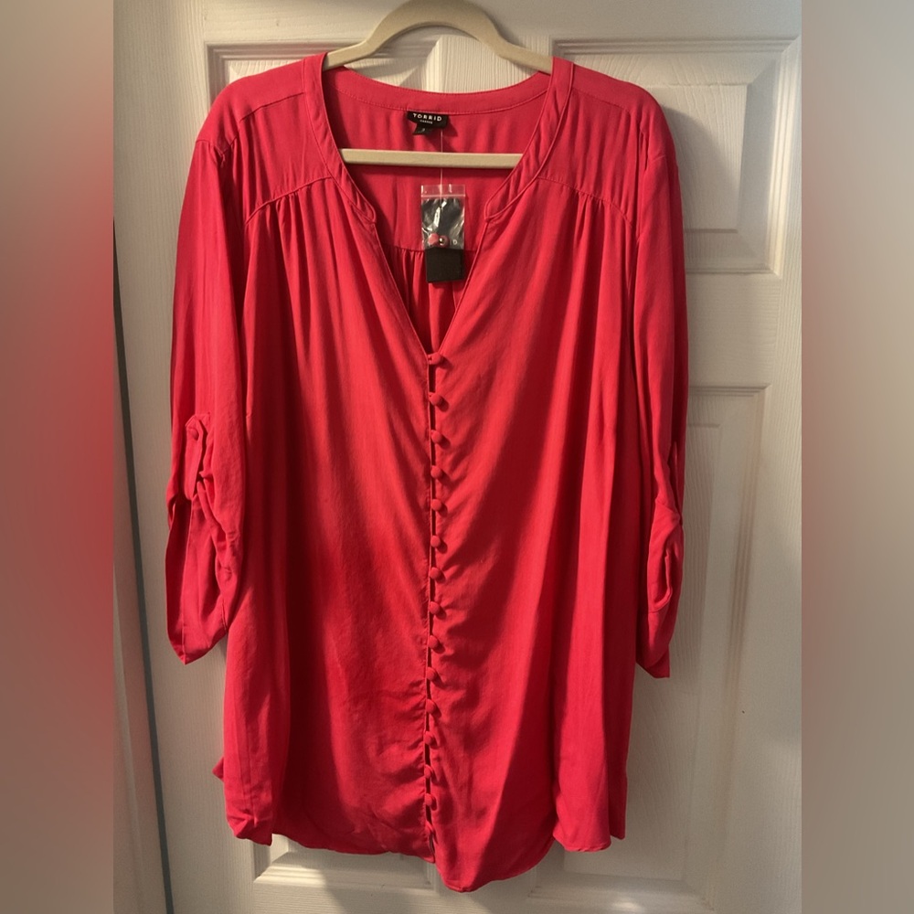 Torrid Vibrant Pink Blouse - Picture 1 of 3